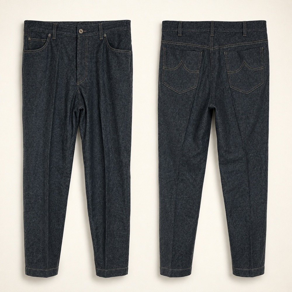Brunello Cucinelli Mens Charcoal Grey Virgin Wool 5-Pocket Trousers 35x31 EUC